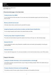 Sony A7C II manual. Camera Instructions.